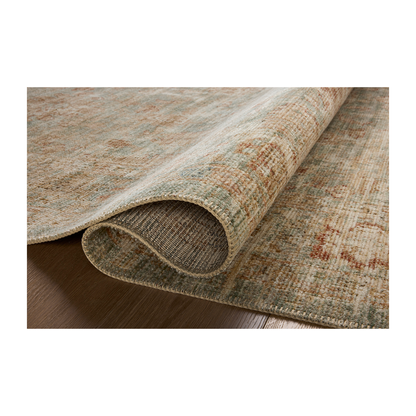 Heritage - Aqua / Terracotta Rug