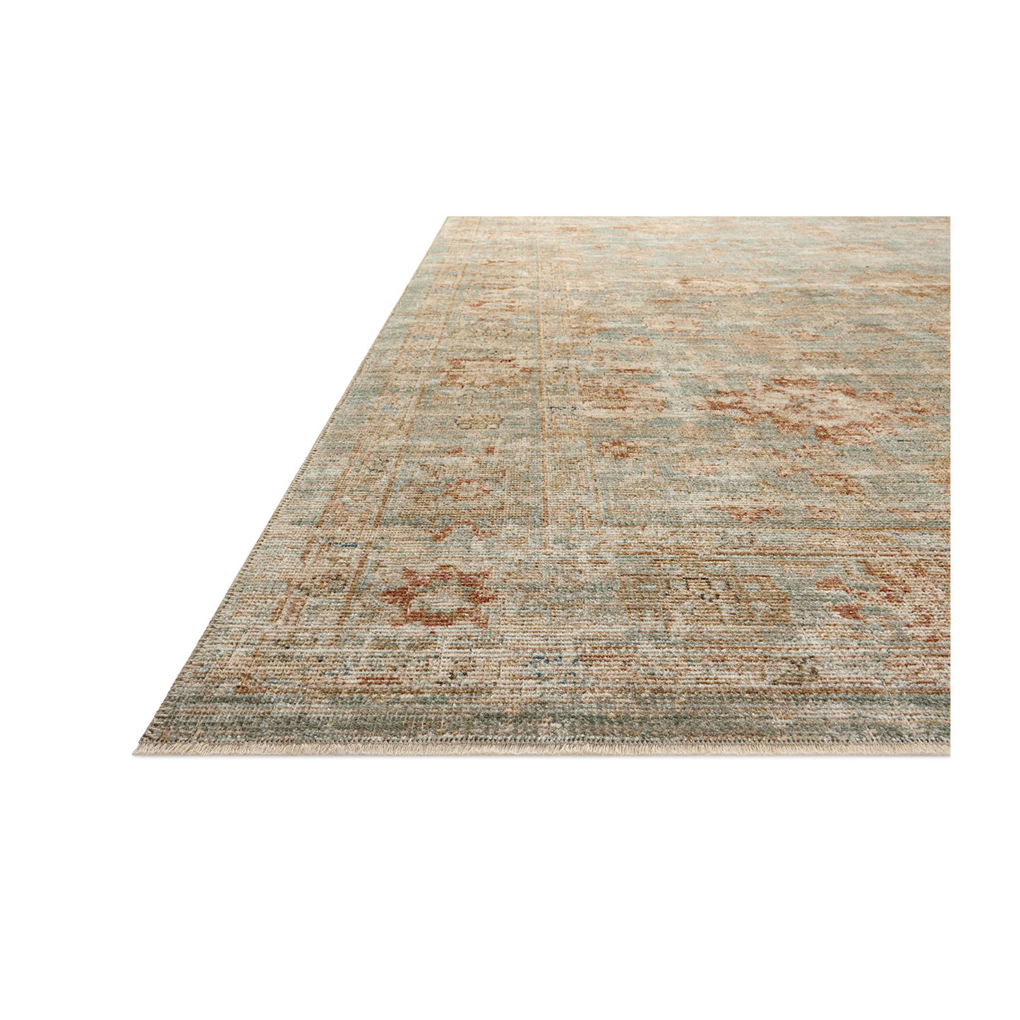 Heritage - Aqua / Terracotta Rug