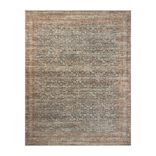 Heritage -Blue / Rust Rug