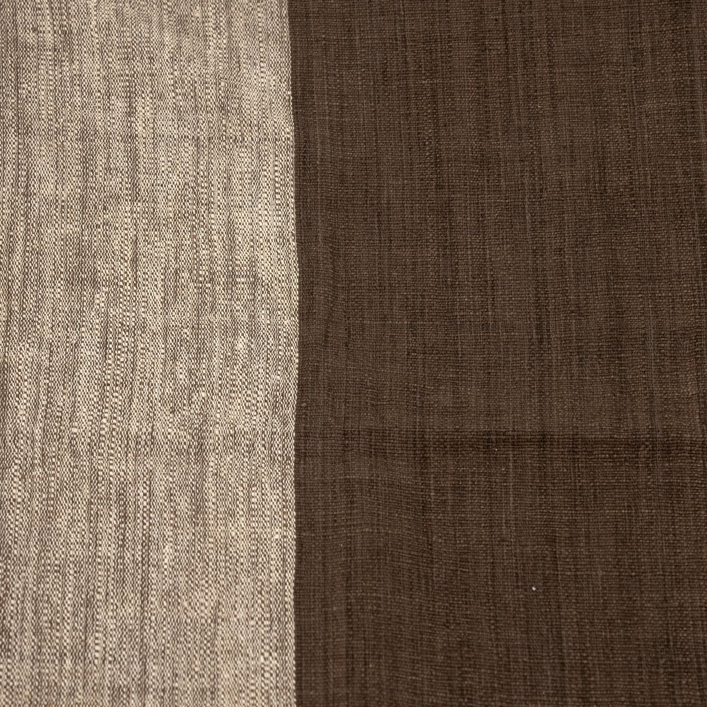 Léger plaid en coton filé à la main, bicolore, couleur charbon de bois