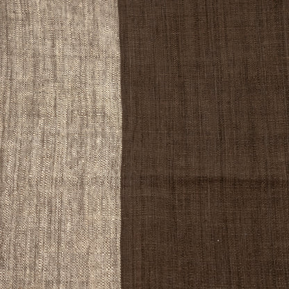 Léger plaid en coton filé à la main, bicolore, couleur charbon de bois