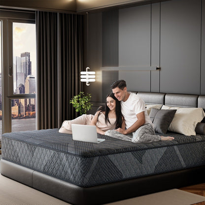 Matelas hybride en mousse à mémoire de forme SweDrea Plush, 8/12 pouces, respirant et rafraîchissant, certifié CertiPUR-US, SGS et OEKO-TEX.