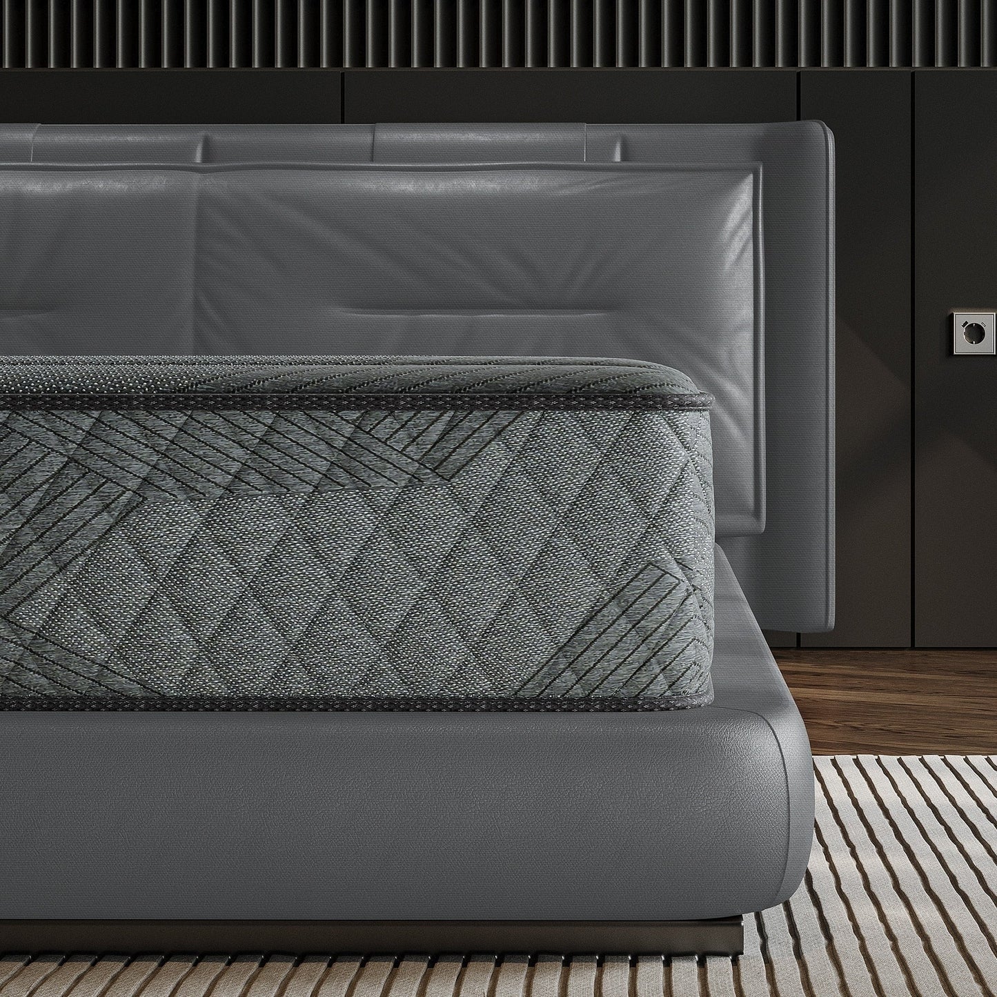 Matelas hybride en mousse à mémoire de forme SweDrea Plush, 8/12 pouces, respirant et rafraîchissant, certifié CertiPUR-US, SGS et OEKO-TEX.