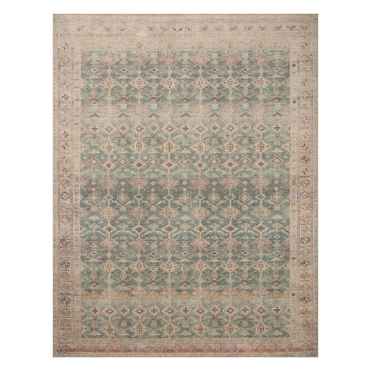 Joey Rug, Aqua / Sand