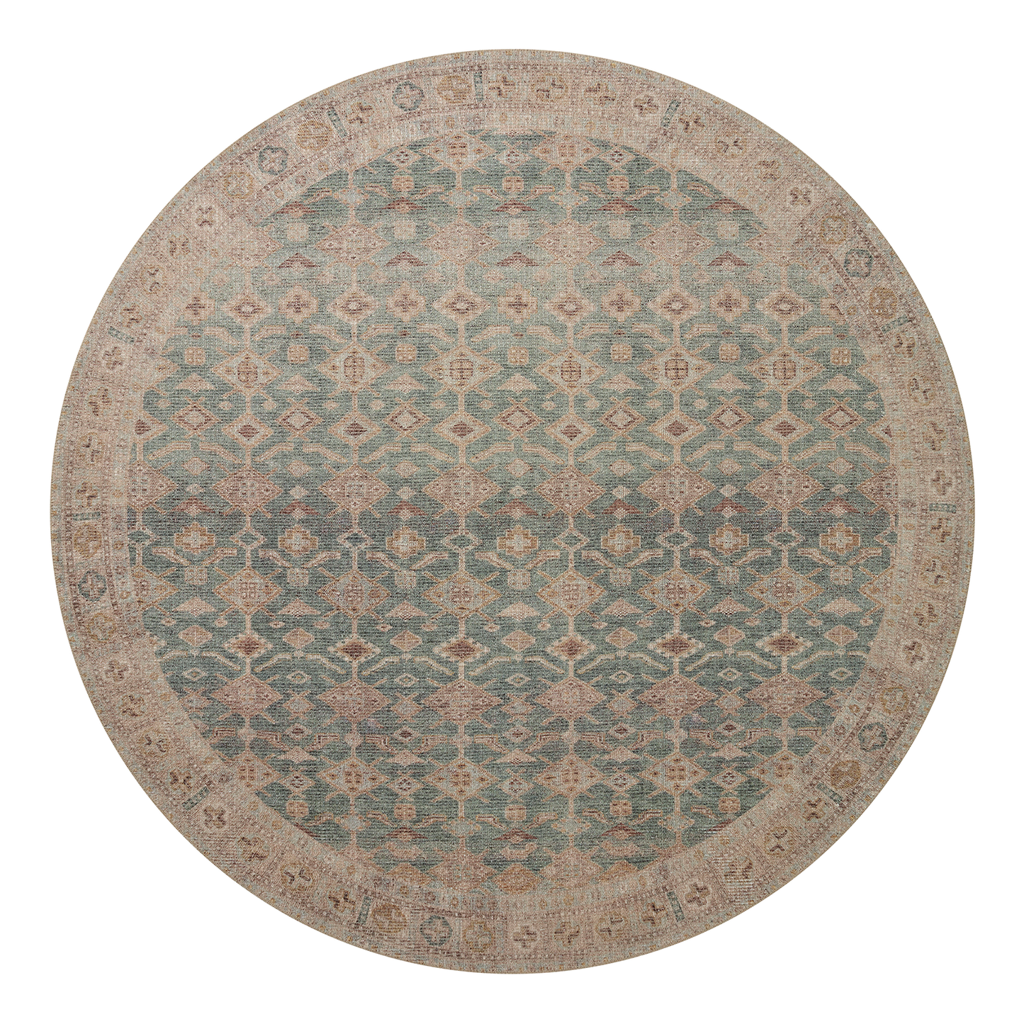 Joey Rug, Aqua / Sand