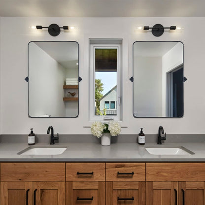 TEHOME Jonathan Miroir mural rectangulaire pivotant et inclinable en métal