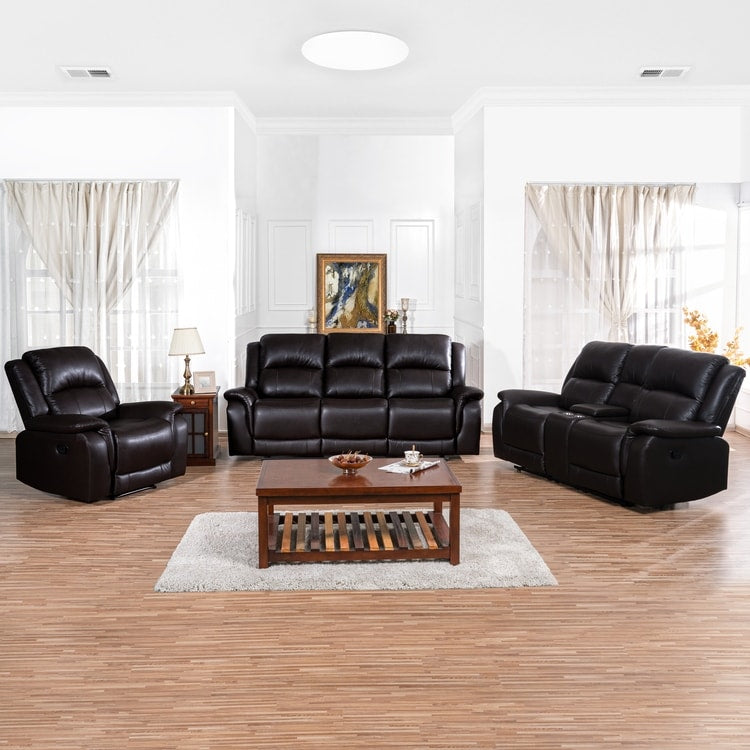 Collection de canapés inclinables manuels en cuir pour salon - Meubles inclinables en cuir pour maison, bureau et salon