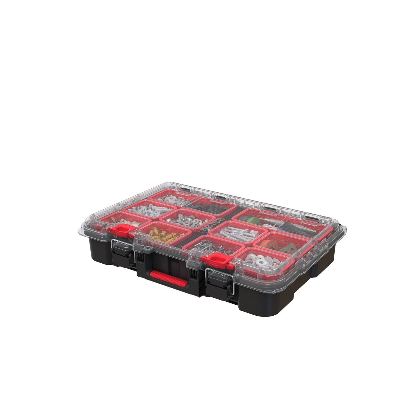 Keter Stack-n-Roll, système de rangement et d'organisation d'outils mobile 3 pièces, coffre à outils modulaire en résine durable