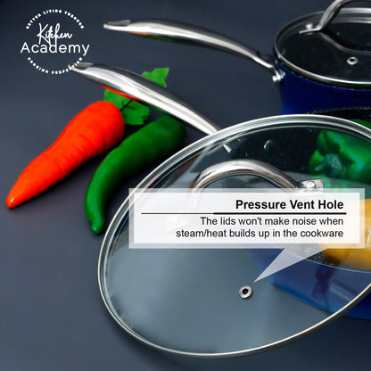 Ensemble de casseroles et poêles en granit pour cuisine, ensemble de casseroles antiadhésives, 12/15/30 pièces