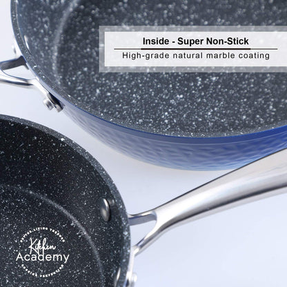 Ensemble de casseroles et poêles en granit pour cuisine, ensemble de casseroles antiadhésives, 12/15/30 pièces