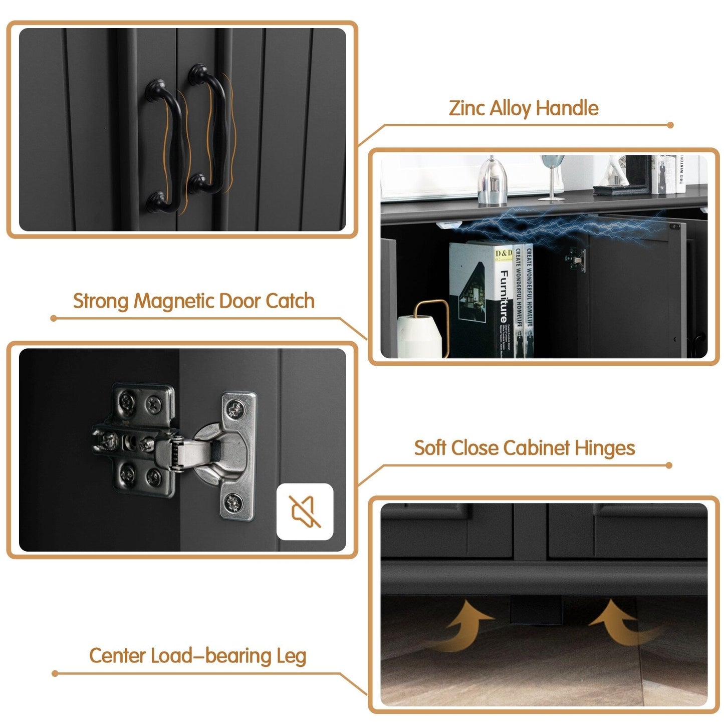 Buffet de cuisine, bar à café, armoire de rangement décorative.