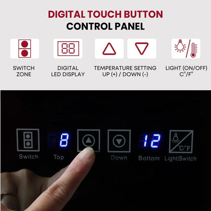 Cave à vin Koolatron 18 bouteilles, double zone, modèle Slim, cave à vin autoportante