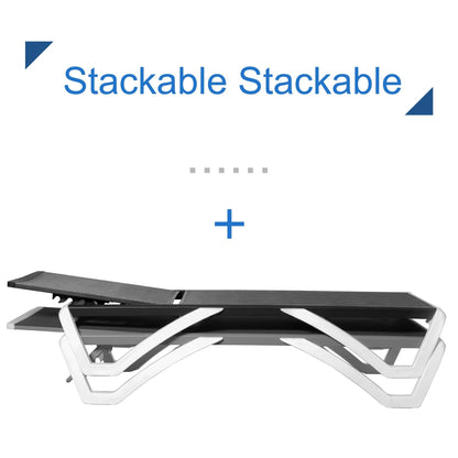 Chaise longue de jardin inclinable et réglable Kozyard Alan, entièrement en aluminium et avec pieds en résine de polypropylène.