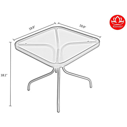Kozyard Elsa Ensemble de meubles de jardin pliants rembourrés pour terrasse, 3 pièces
