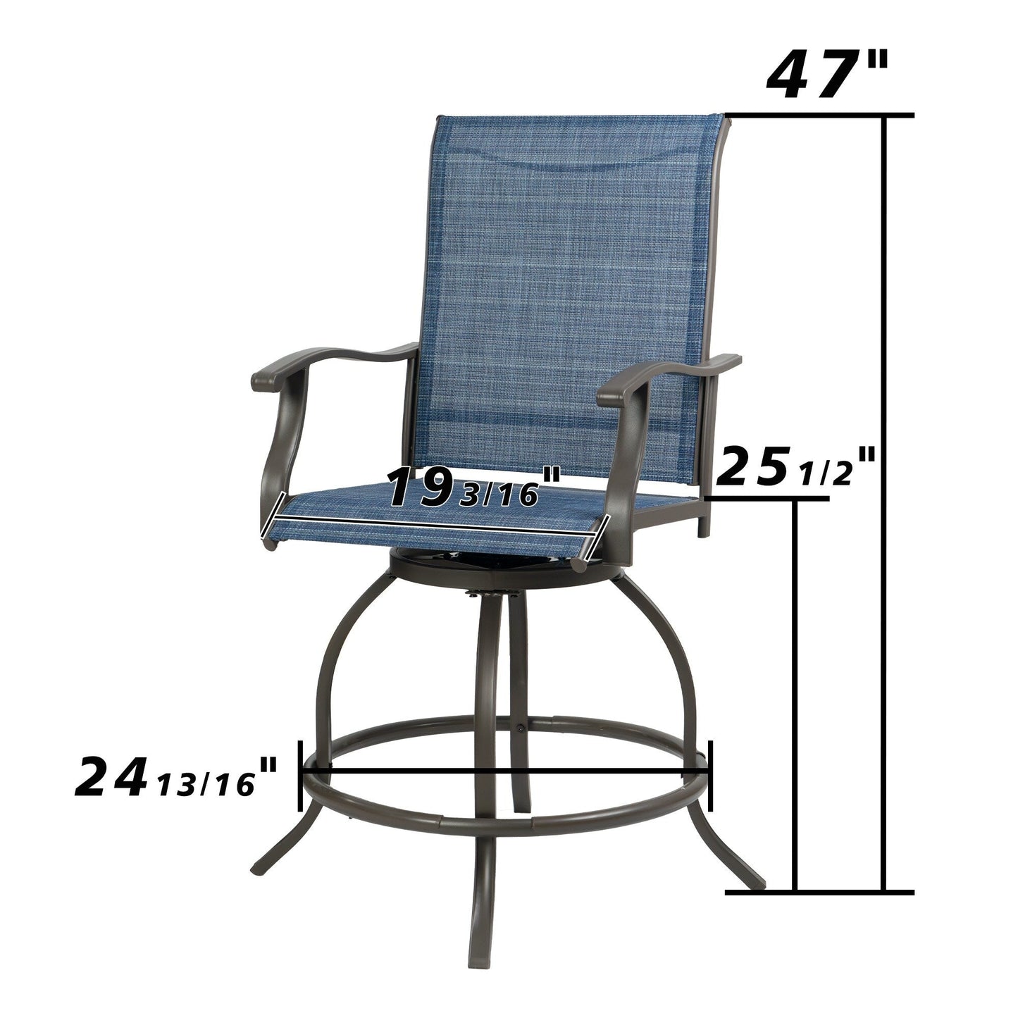 Kozyard Isabella - Ensemble de tabourets/chaises de bar pivotants à hauteur réglable