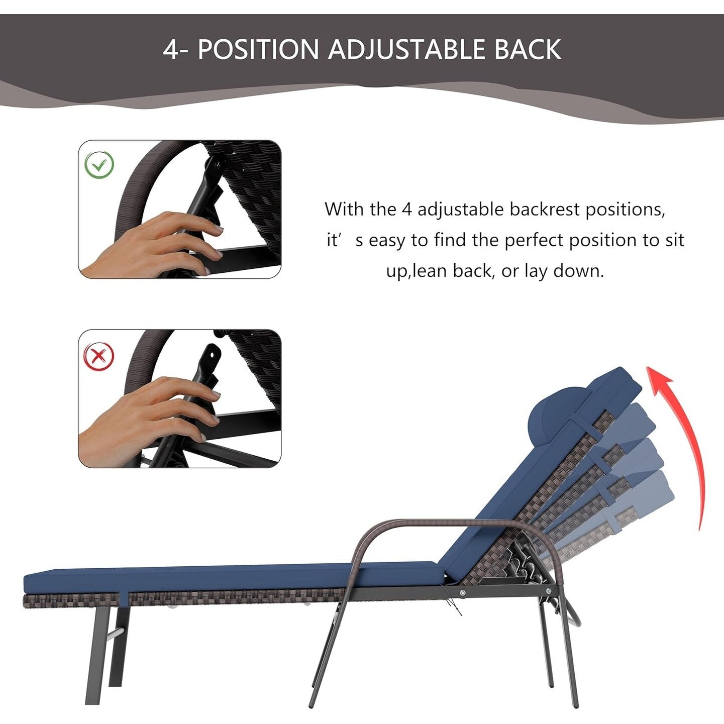 Ensemble de chaises longues d'extérieur Kullavik, 3 pièces