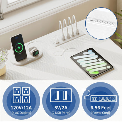 Bureau de jeu en forme de L Moasis, bureau d'ordinateur d'angle de 59 pouces avec support de moniteur