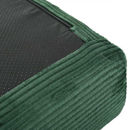 Canapé-lit modulaire en forme de L en tissu cordou