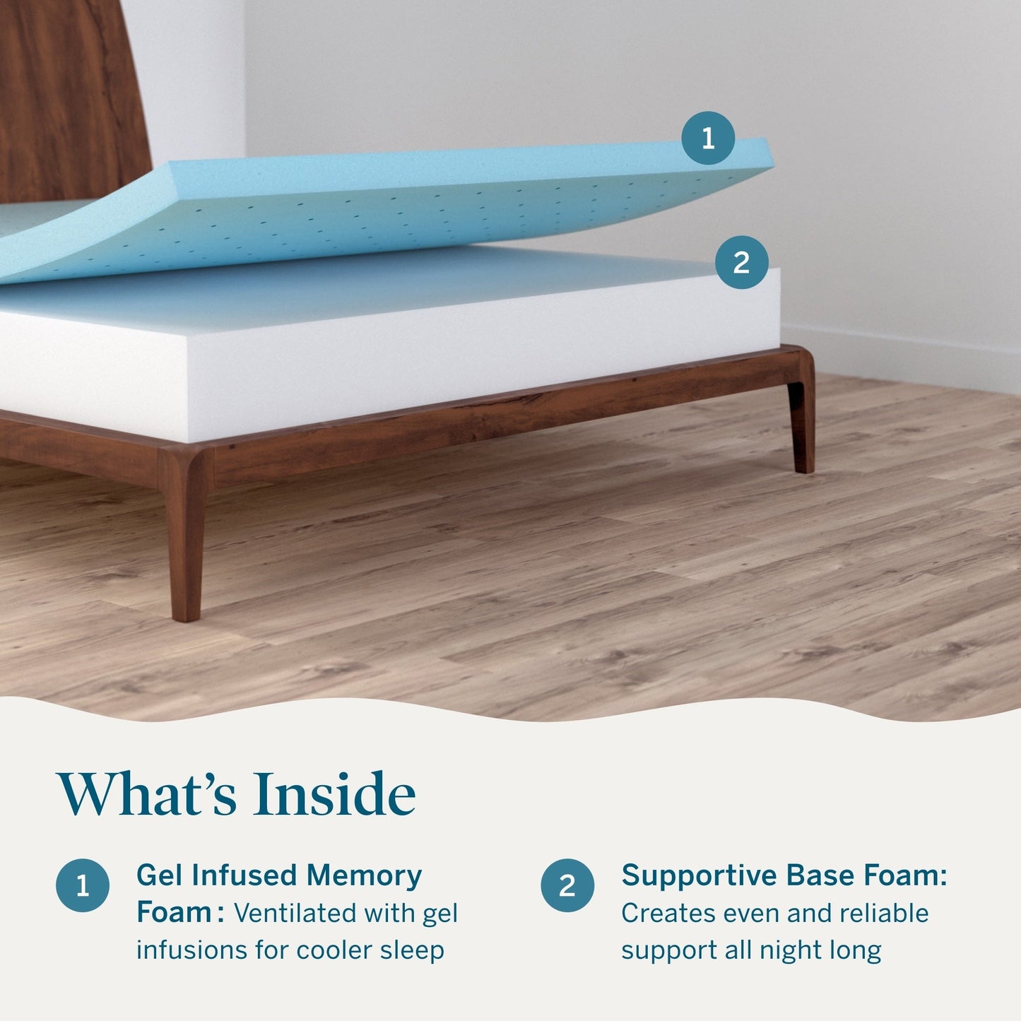 Matelas en mousse à mémoire de forme au gel de luxe Lucid de 10 pouces