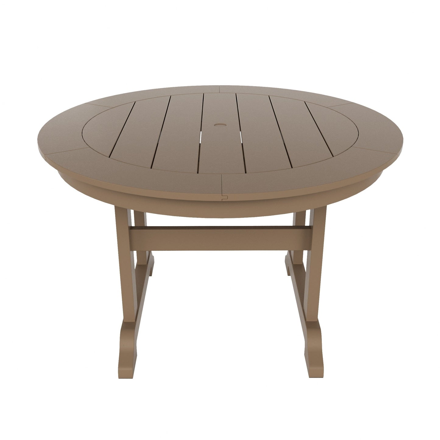 Ensemble de repas de jardin Polytrends Laguna en HDPE, résistant aux intempéries, avec table ronde et chaises (ensemble de 5 pièces)