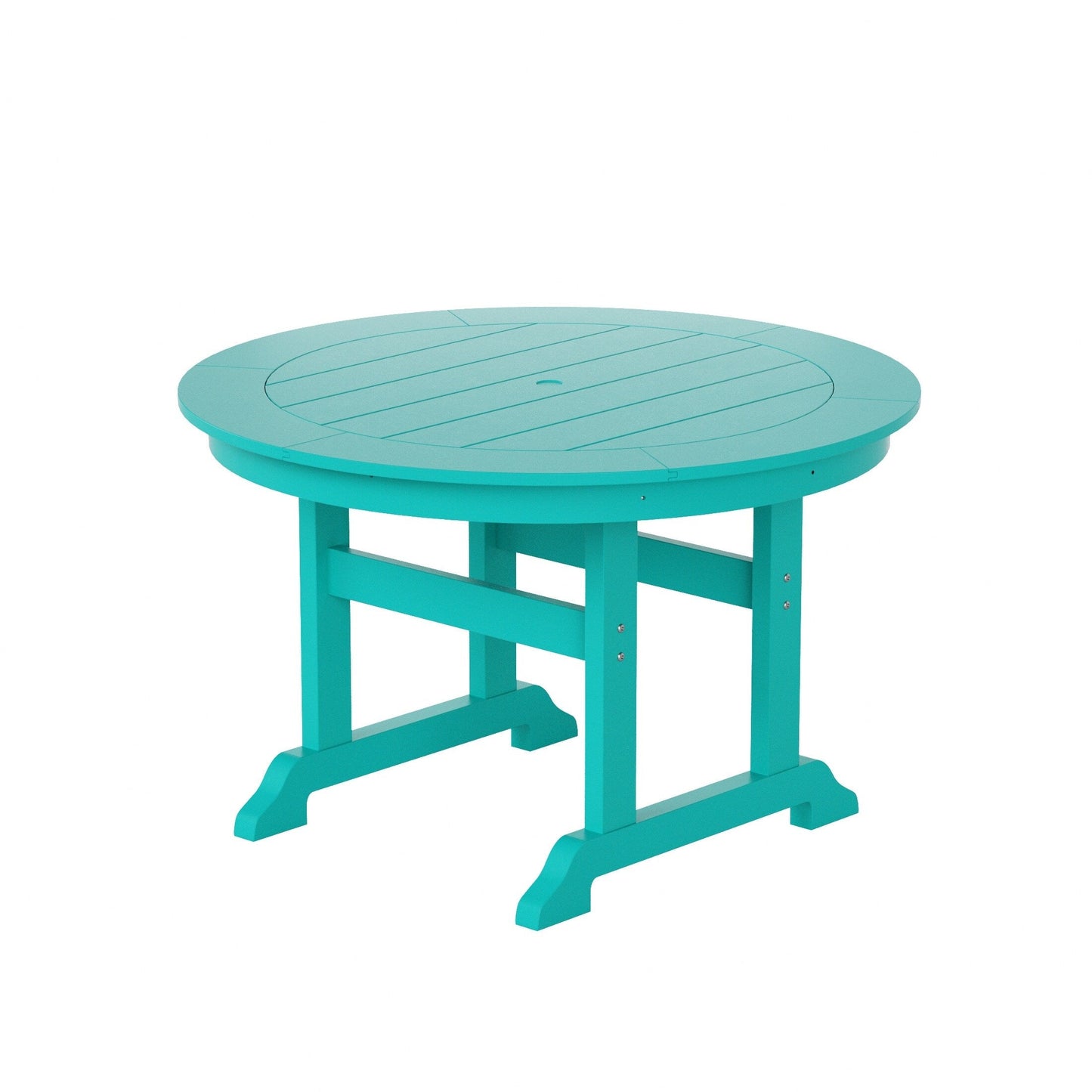 Ensemble de repas de jardin Polytrends Laguna en HDPE, résistant aux intempéries, avec table ronde et chaises (ensemble de 5 pièces)