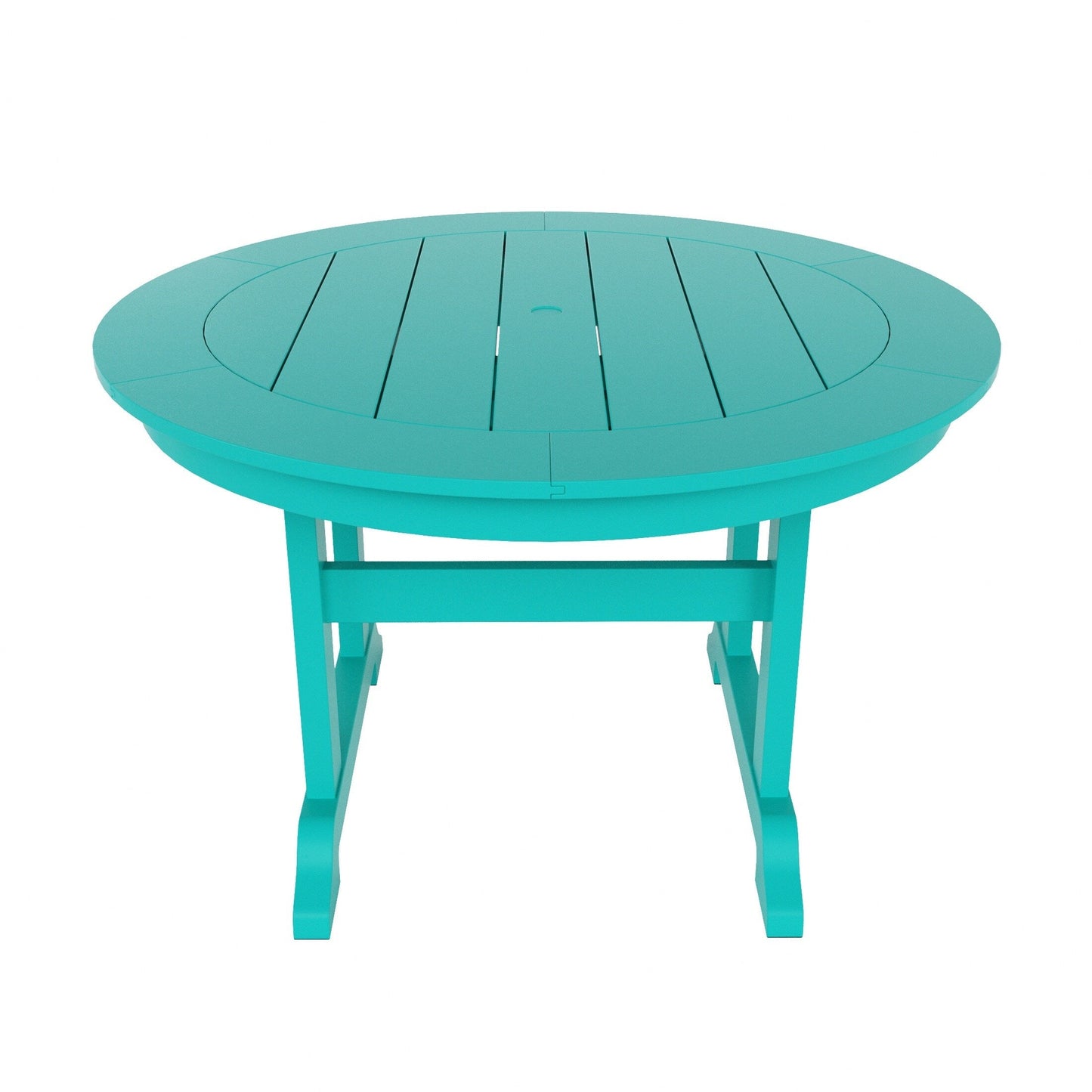 Ensemble de repas de jardin Polytrends Laguna en HDPE, résistant aux intempéries, avec table ronde et chaises (ensemble de 5 pièces)