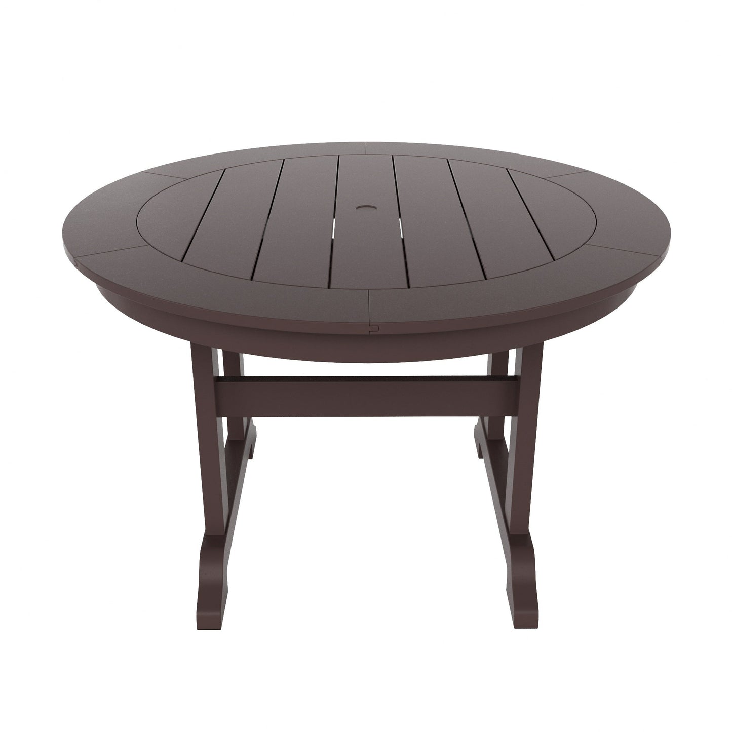 Ensemble de repas de jardin Polytrends Laguna en HDPE, résistant aux intempéries, avec table ronde et chaises (ensemble de 5 pièces)