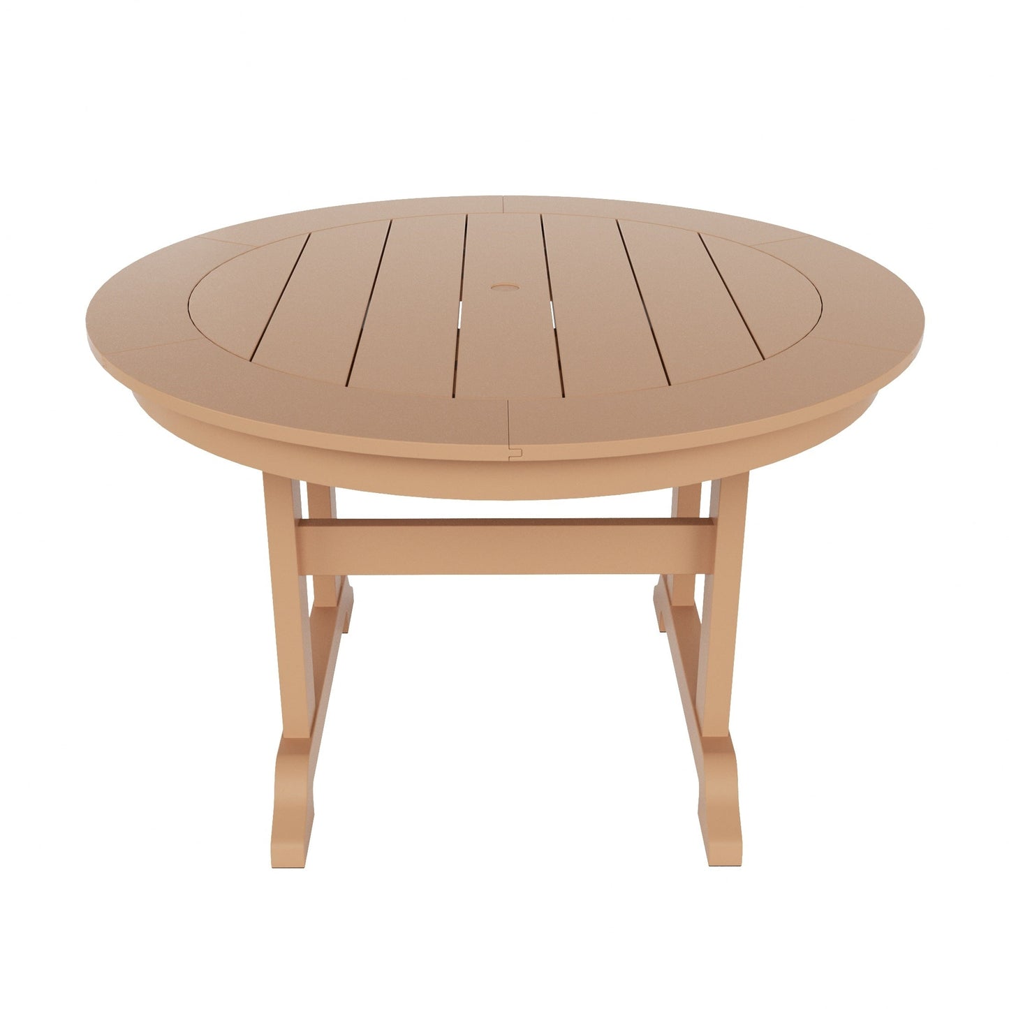 Ensemble de repas de jardin Polytrends Laguna en HDPE, résistant aux intempéries, avec table ronde et chaises (ensemble de 5 pièces)