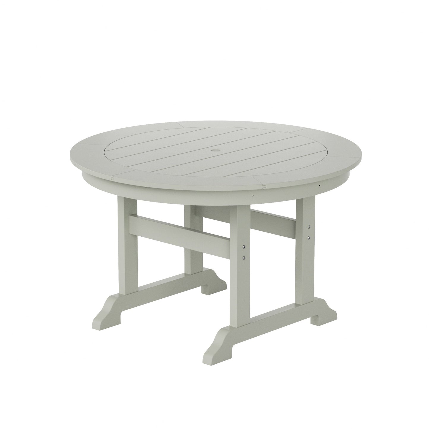 Ensemble de repas de jardin Polytrends Laguna en HDPE, résistant aux intempéries, avec table ronde et chaises (ensemble de 5 pièces)