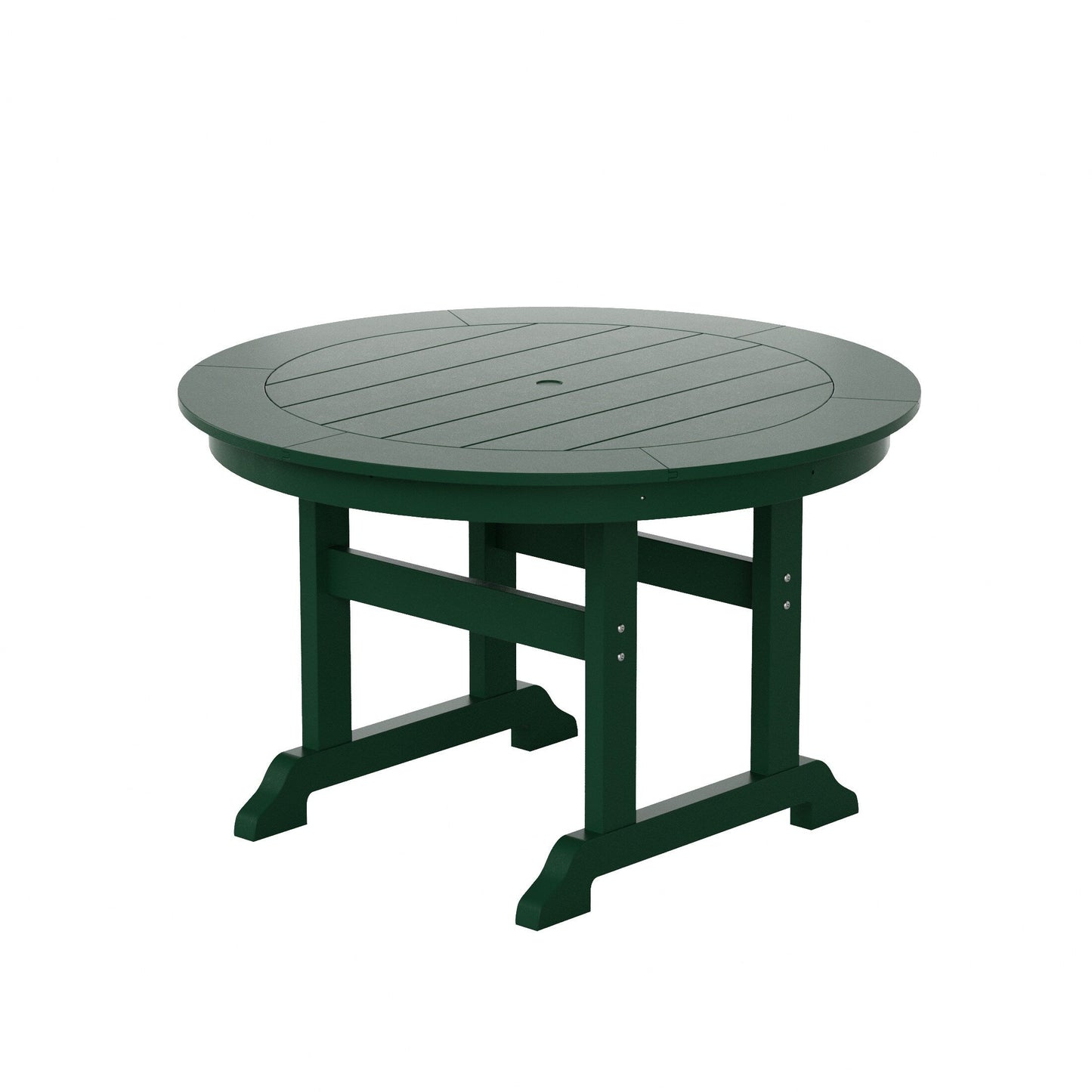 Ensemble de repas de jardin Polytrends Laguna en HDPE, résistant aux intempéries, avec table ronde et chaises (ensemble de 5 pièces)