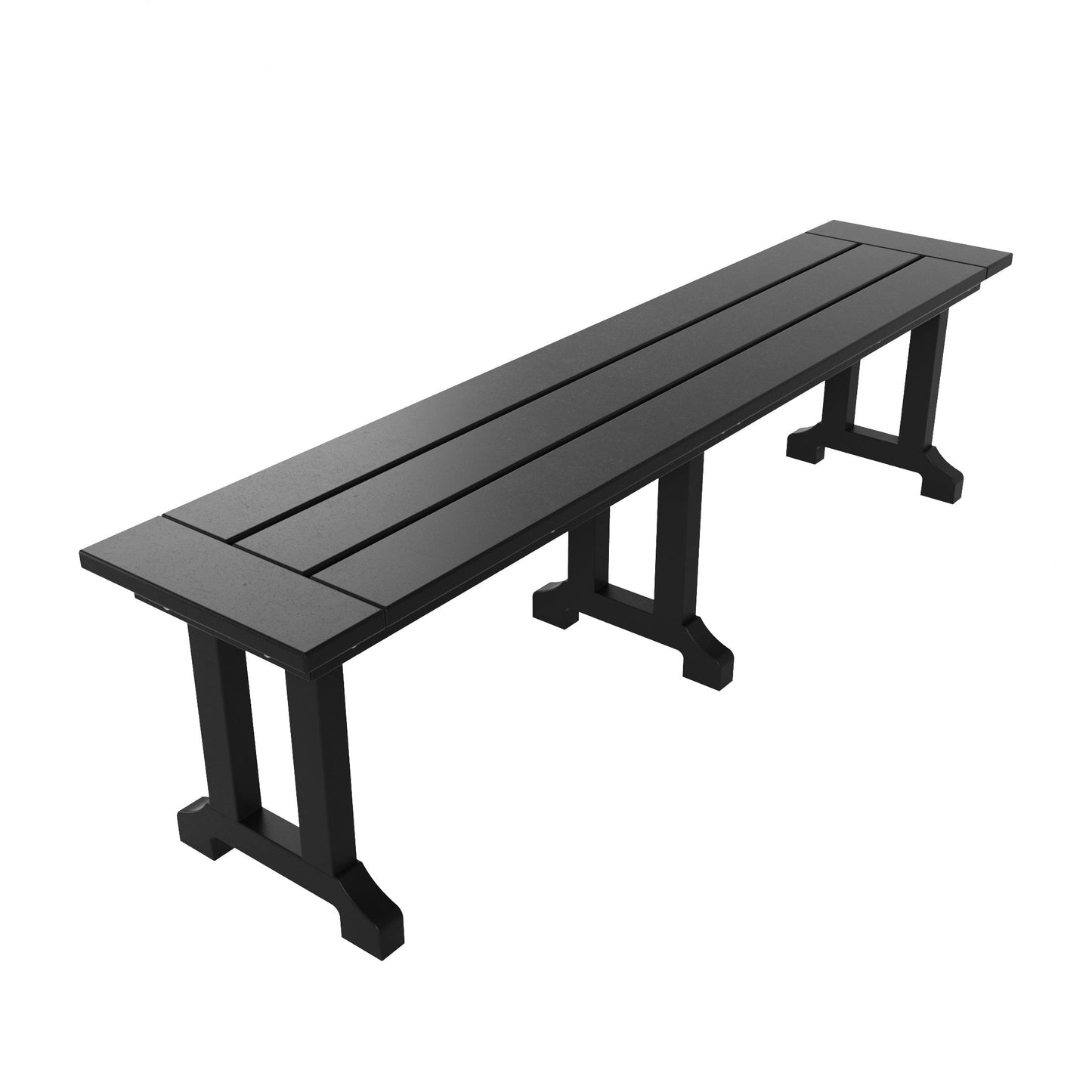 Banc de patio extérieur Polytrends Laguna en HDPE, résistant aux intempéries, 65 pouces