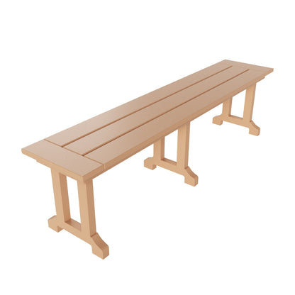 Banc de patio extérieur Polytrends Laguna en HDPE, résistant aux intempéries, 65 pouces