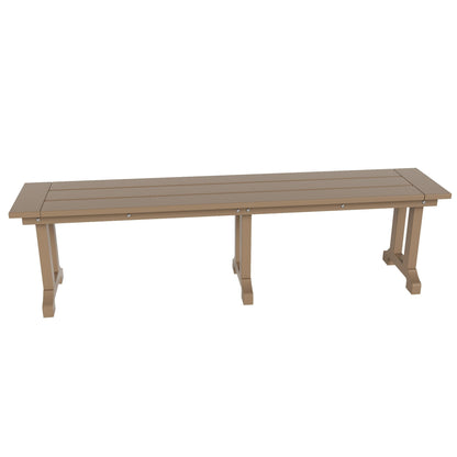 Banc de patio extérieur Polytrends Laguna en HDPE, résistant aux intempéries, 65 pouces