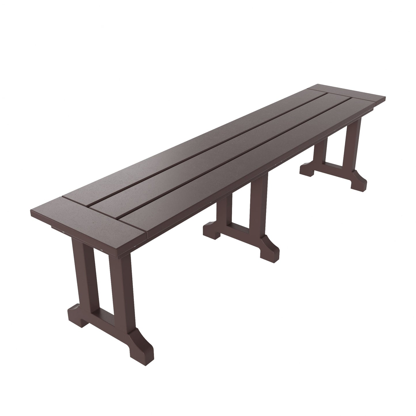 Banc de patio extérieur Polytrends Laguna en HDPE, résistant aux intempéries, 65 pouces