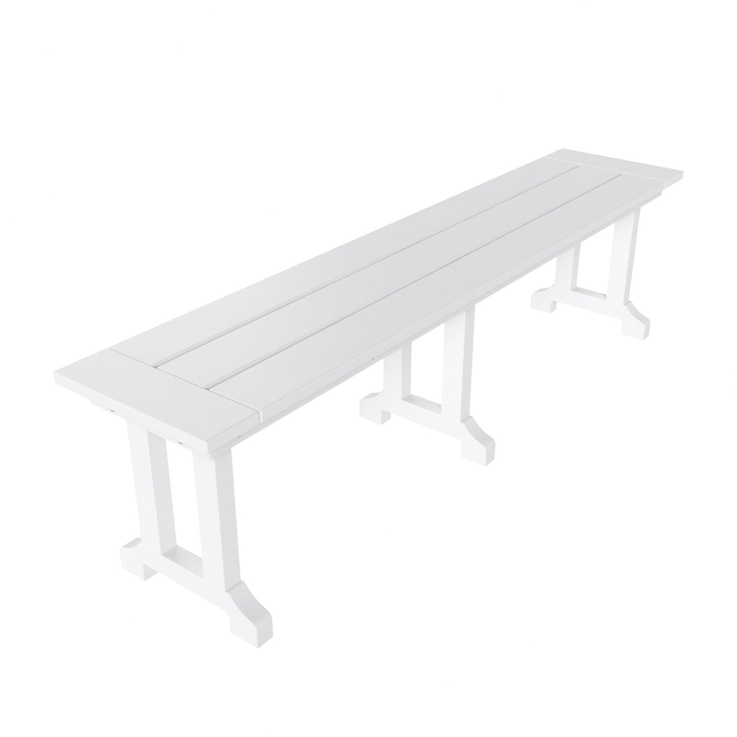 Banc de patio extérieur Polytrends Laguna en HDPE, résistant aux intempéries, 65 pouces