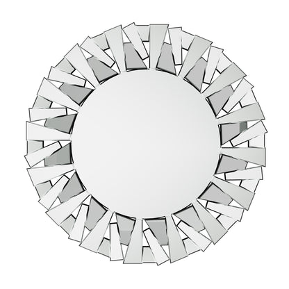 Grand miroir rond décoratif, miroir mural artistique en verre, miroir d'accent - 81 cm (l) x 81 cm (h)