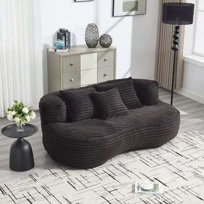Canapé paresseux, chaise longue confortable et durable, dossier haut, pouf, pour adultes et enfants - 2 places