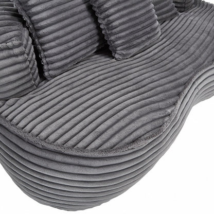 Canapé paresseux, chaise longue confortable et durable, dossier haut, pouf, pour adultes et enfants - 2 places