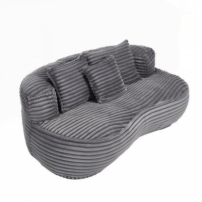 Canapé paresseux, chaise longue confortable et durable, dossier haut, pouf, pour adultes et enfants - 2 places