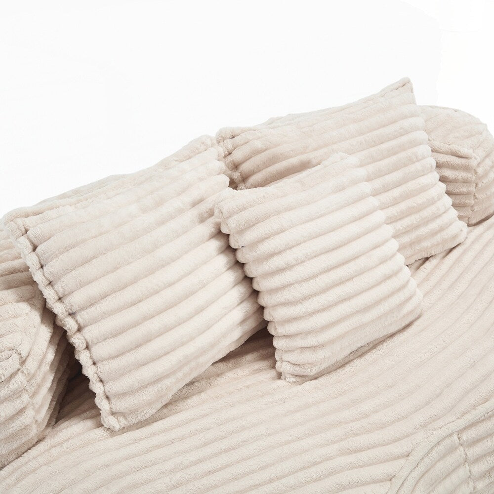 Canapé paresseux, chaise longue confortable et durable, dossier haut, pouf, pour adultes et enfants - 2 places