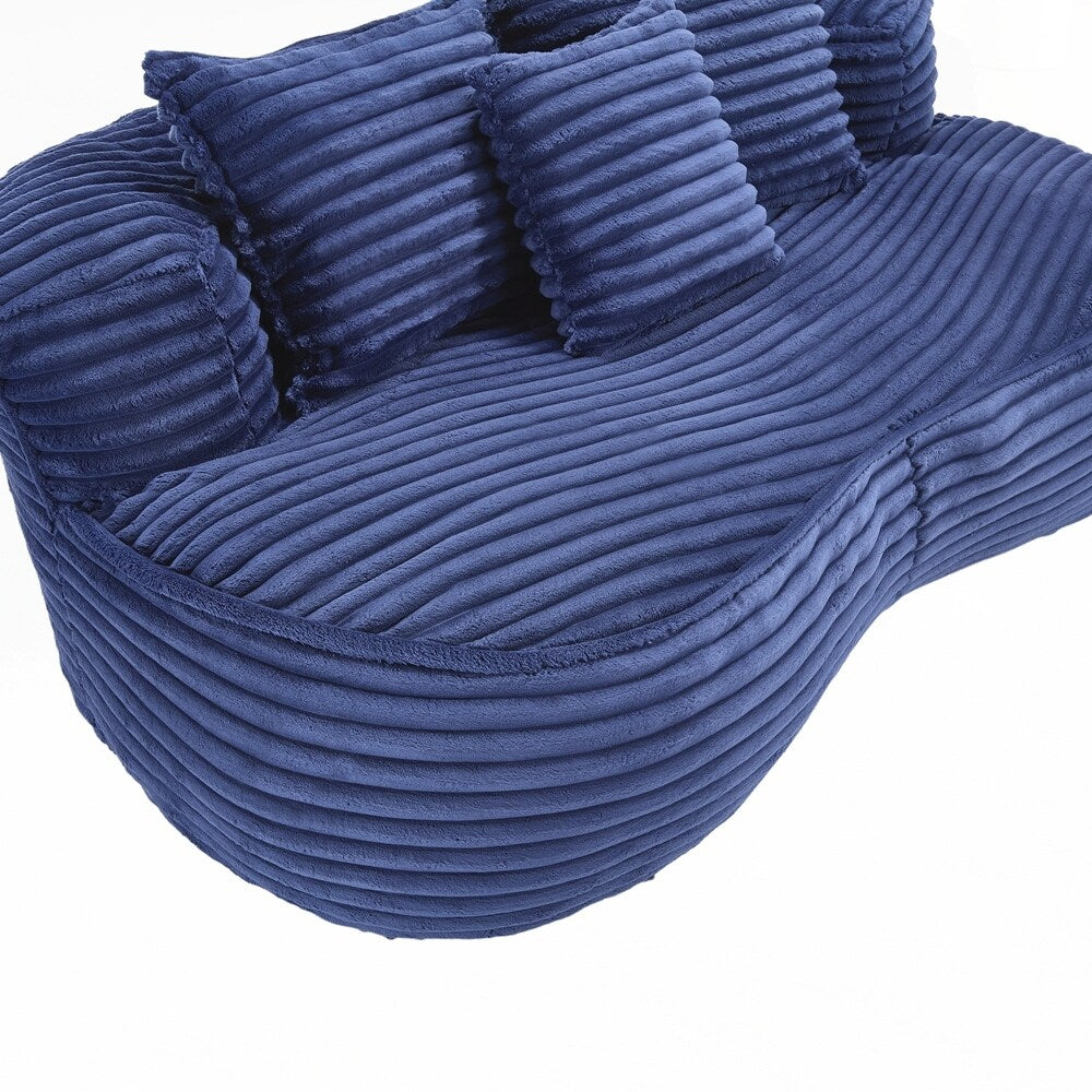 Canapé paresseux, chaise longue confortable et durable, dossier haut, pouf, pour adultes et enfants - 2 places