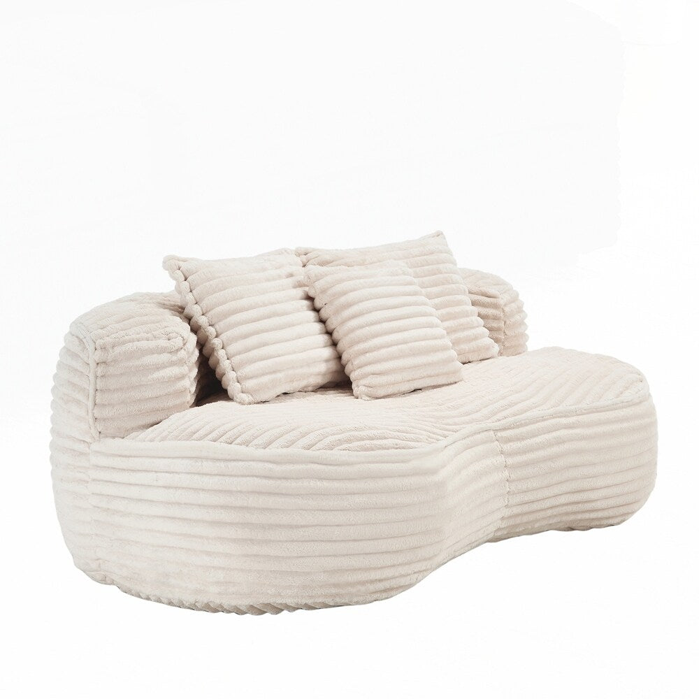 Canapé paresseux, chaise longue confortable et durable, dossier haut, pouf, pour adultes et enfants - 2 places