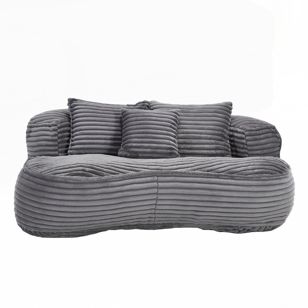 Canapé paresseux, chaise longue confortable et durable, dossier haut, pouf, pour adultes et enfants - 2 places