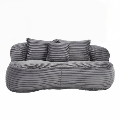 Canapé paresseux, chaise longue confortable et durable, dossier haut, pouf, pour adultes et enfants - 2 places