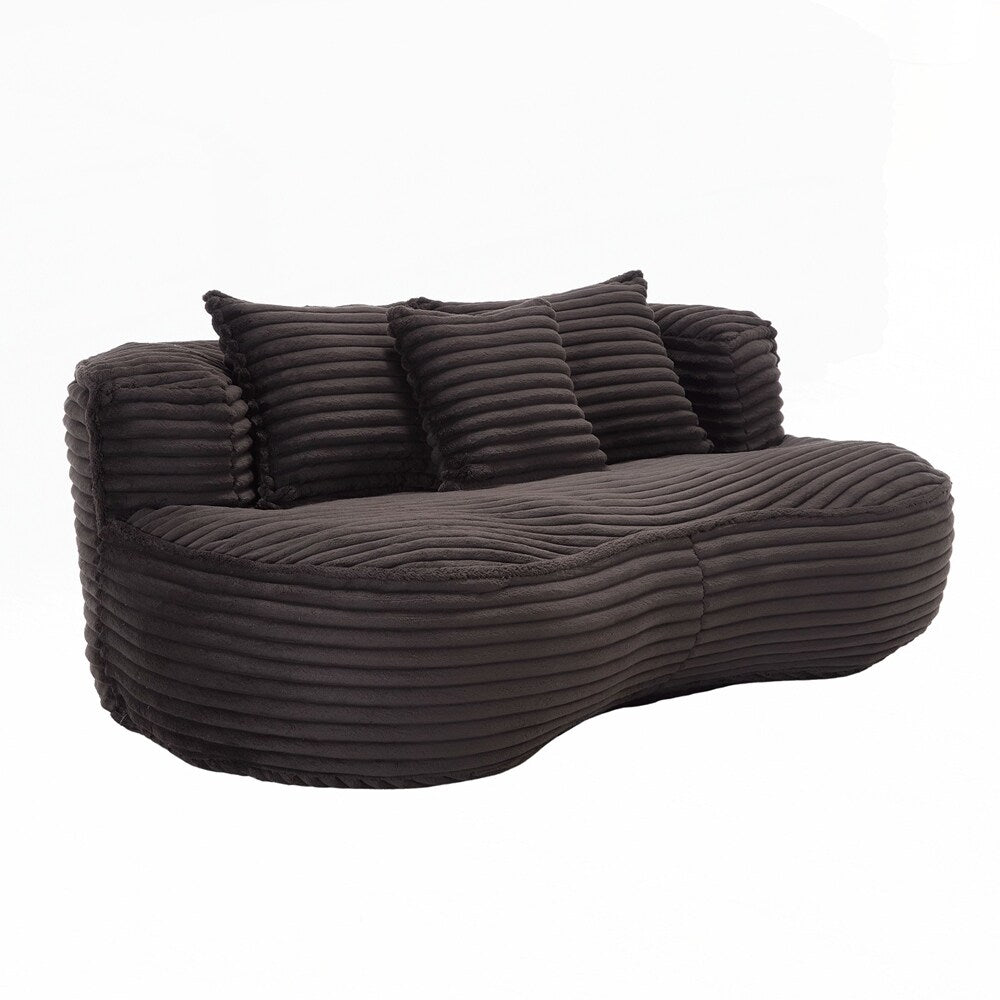 Canapé paresseux, chaise longue confortable et durable, dossier haut, pouf, pour adultes et enfants - 2 places