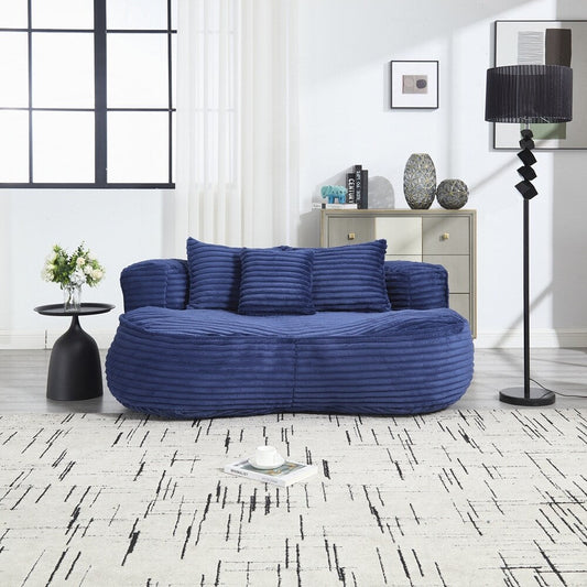 Canapé paresseux, chaise longue confortable et durable, dossier haut, pouf, pour adultes et enfants - 2 places