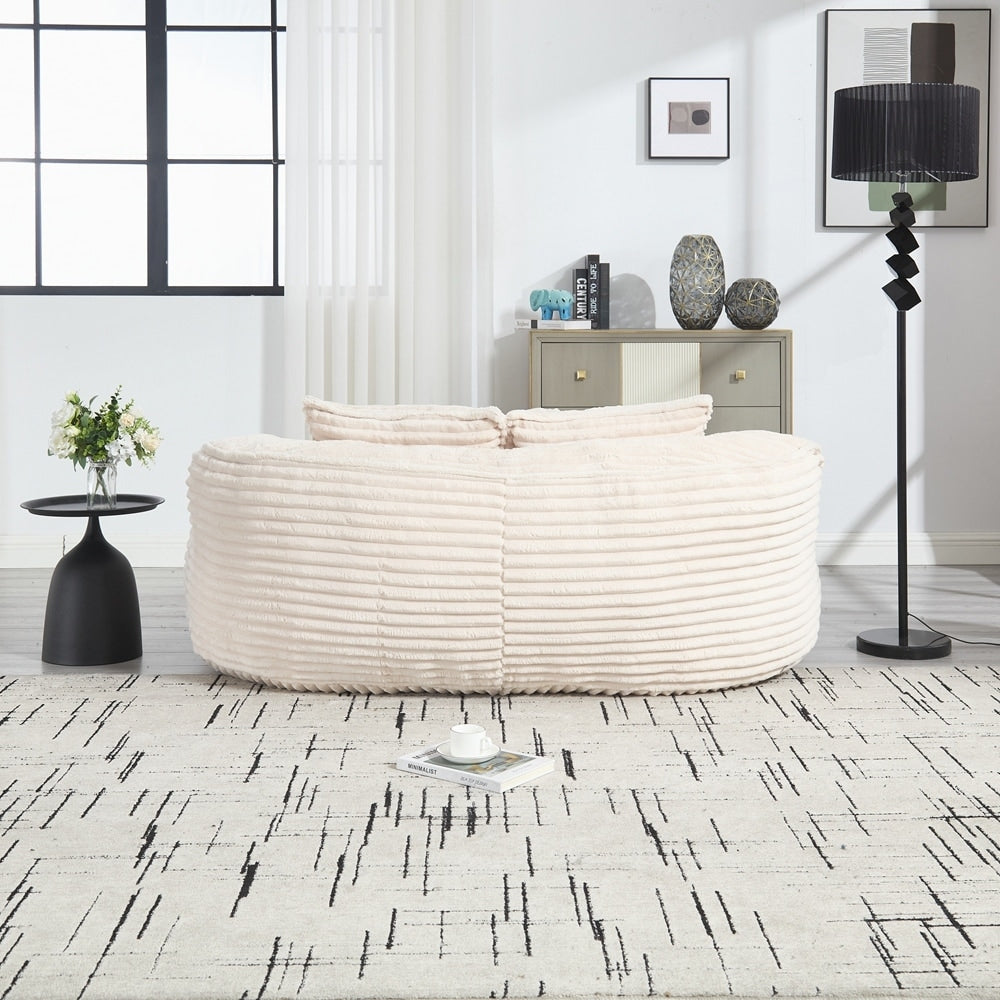 Canapé paresseux, chaise longue confortable et durable, dossier haut, pouf, pour adultes et enfants - 2 places