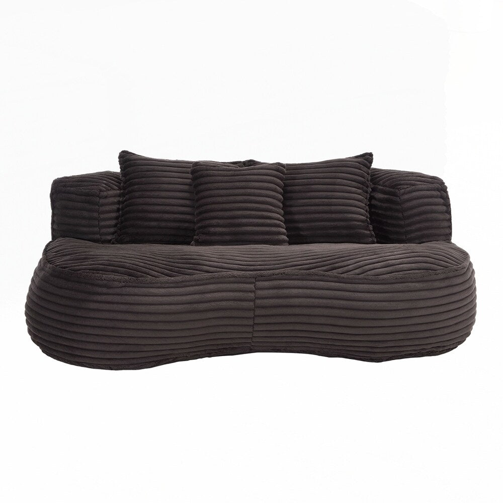 Canapé paresseux, chaise longue confortable et durable, dossier haut, pouf, pour adultes et enfants - 2 places