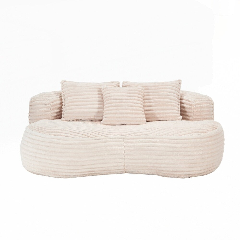 Canapé paresseux, chaise longue confortable et durable, dossier haut, pouf, pour adultes et enfants - 2 places