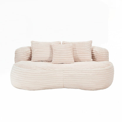 Canapé paresseux, chaise longue confortable et durable, dossier haut, pouf, pour adultes et enfants - 2 places